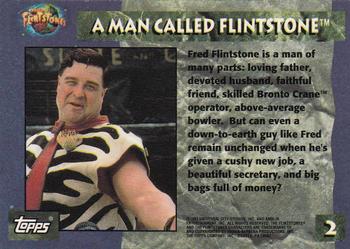 1993 Topps The Flintstones #2 A Man Called Flintstone Back