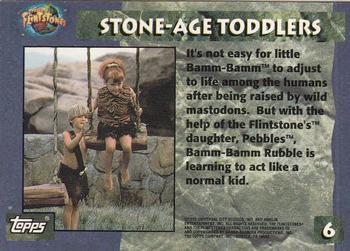 1993 Topps The Flintstones #6 Stone-Age Toddlers Back