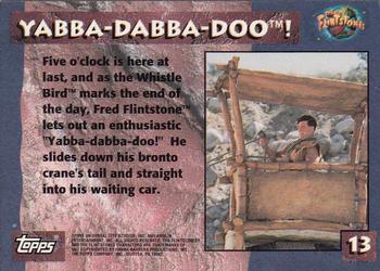 1993 Topps The Flintstones #13 Yabba-Dabba-Doo! Back
