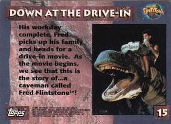 1993 Topps The Flintstones #15 Down at the Drive-In Back