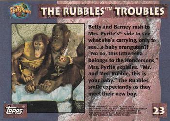 1993 Topps The Flintstones #23 The Rubbles' Troubles Back
