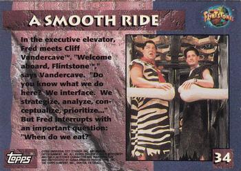 1993 Topps The Flintstones #34 A Smooth Ride Back