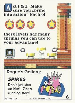 1993 Topps Sonic the Hedgehog #6 Spikes Back