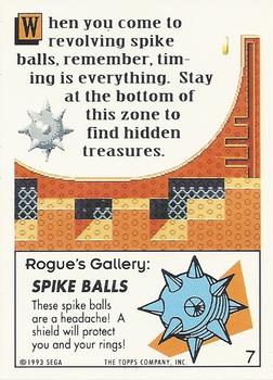 1993 Topps Sonic the Hedgehog #7 Spike Balls Back