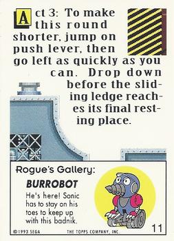 1993 Topps Sonic the Hedgehog #11 Burrobot Back