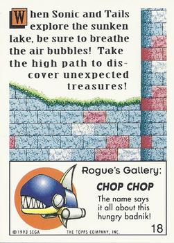 1993 Topps Sonic the Hedgehog #18 Chop Chop Back