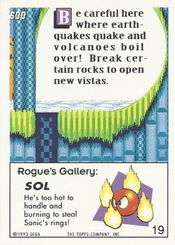 1993 Topps Sonic the Hedgehog #19 Sol Back