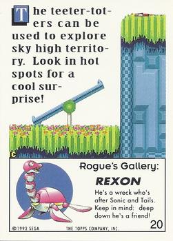 1993 Topps Sonic the Hedgehog #20 Rexon Back