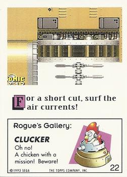 1993 Topps Sonic the Hedgehog #22 Clucker Back