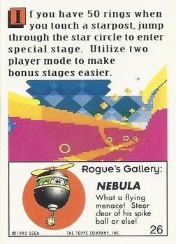1993 Topps Sonic the Hedgehog #26 Nebula Back