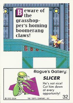 1993 Topps Sonic the Hedgehog #32 Slicer Back
