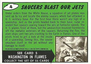 1994 Topps Mars Attacks #4 Saucers Blast Our Jets Back