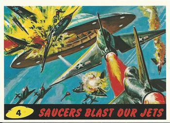 1994 Topps Mars Attacks #4 Saucers Blast Our Jets Front