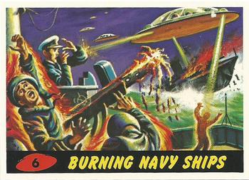 1994 Topps Mars Attacks #6 Burning Navy Ships Front