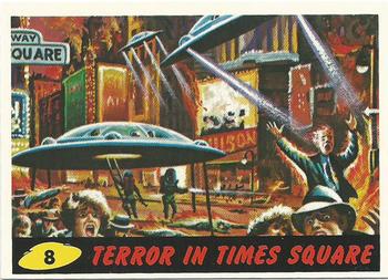 1994 Topps Mars Attacks #8 Terror in Times Square Front