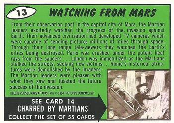 1994 Topps Mars Attacks #13 Watching from Mars Back