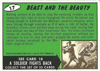1994 Topps Mars Attacks #17 Beast and the Beauty Back