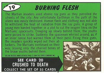 1994 Topps Mars Attacks #19 Burning Flesh Back
