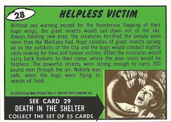 1994 Topps Mars Attacks #28 Helpless Victim Back
