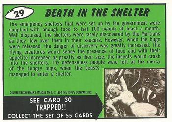 1994 Topps Mars Attacks #29 Death in the Shelter Back