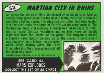 1994 Topps Mars Attacks #53 Martian City in Ruins Back