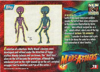 1994 Topps Mars Attacks #78 American soldiers / Evolution of a Martian Back