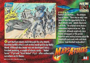 1994 Topps Mars Attacks #88 Portrait of a Martian / Giant robots Back