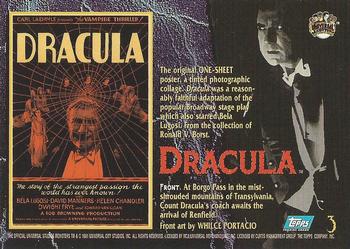 1994 Topps Universal Monsters #3 Dracula Back