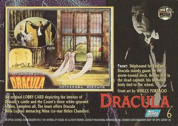 1994 Topps Universal Monsters #6 Dracula Back