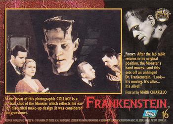 1994 Topps Universal Monsters #16 Frankenstein Back