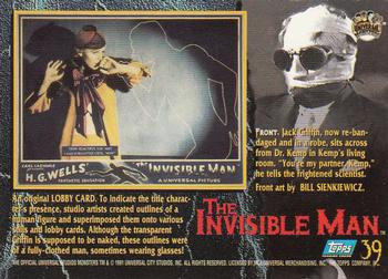 1994 Topps Universal Monsters #39 The Invisible Man Back