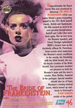 1994 Topps Universal Monsters #46 The Bride of Frankenstein Back