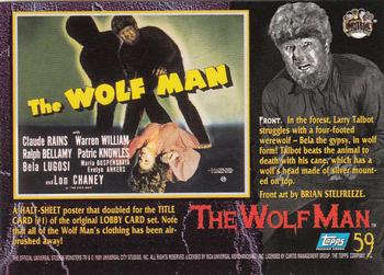 1994 Topps Universal Monsters #59 The Wolf Man Back