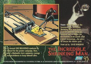 1994 Topps Universal Monsters #95 The Incredible Shrinking Man Back