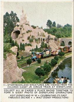 1965 Donruss Disneyland (Puzzle Back) #11 Storybookland Miniatures Are Viewed from the Colored Casey Jr. Circus Train at Disneyland Front