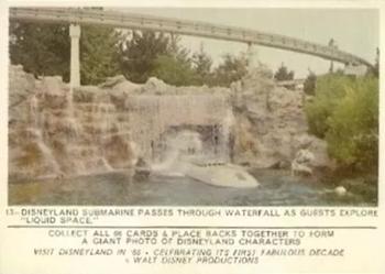 1965 Donruss Disneyland (Puzzle Back) #13 Disneyland Submarine Passes Through Waterfall as Guests Explore Liquid Space Front