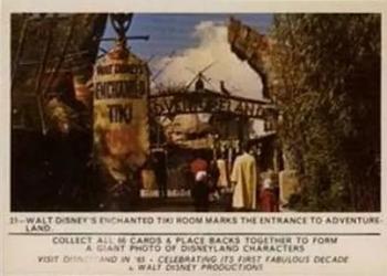 1965 Donruss Disneyland (Puzzle Back) #21 Walt Disney's Enchanted Tiki Room Marks the Entrance to Adventureland Front