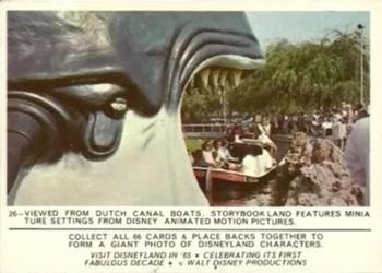 1965 Donruss Disneyland (Puzzle Back) #26 Viewed from Dutch Canal Boats, Storybookland Features Miniature Settings From Disney Animated Motion Pictures Front