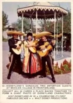 1965 Donruss Disneyland (Puzzle Back) #33 Disneyland's Gonzales Trio Entertain Guests at Mexican Village in Frontierland Front
