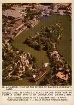 1965 Donruss Disneyland (Puzzle Back) #43 An Ariel View of the Rivers of America in Disneyland Front