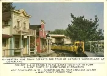 1965 Donruss Disneyland (Puzzle Back) #45 Western Mine Train Departs for Tour of Natured Wonderland at Disneyland Front