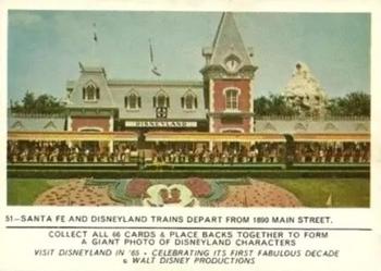 1965 Donruss Disneyland (Puzzle Back) #51 Santa Fe and Disneyland Trains Depart from the 1890 Main Street Front