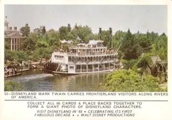 1965 Donruss Disneyland (Puzzle Back) #53 Disneyland Mark Twain Carries Frontierland Visitors Along Rivers of America Front