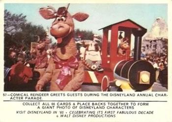 1965 Donruss Disneyland (Puzzle Back) #57 Comical Reindeer Greets Guests During the Disneyland Annual Characters Parade Front