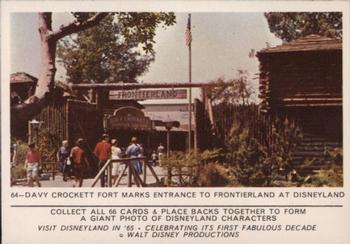 1965 Donruss Disneyland (Puzzle Back) #64 Davey Crockett Fort Marks Entrance to Frontierland at Disneyland Front