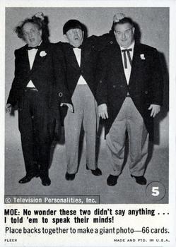 1966 Fleer The Three Stooges #5  No Wonder These Two Didn't Say Front