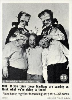 1966 Fleer The Three Stooges #11  If You Think Those Martians Are Scaring Front