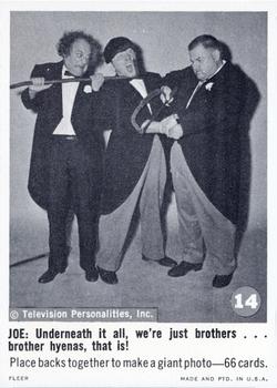1966 Fleer The Three Stooges #14  Underneath It All, We're Just Brothers Front