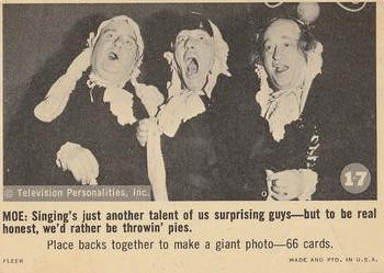 1966 Fleer The Three Stooges #17  Singing's Just Another Talent Of Us Front