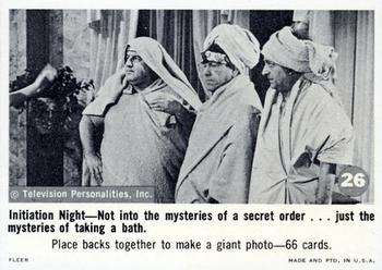 1966 Fleer The Three Stooges #26  Initiation Night- Not Into The Mysteries Front